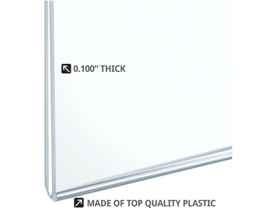 Azar Sign Holder, 17" x 22", Wall Mounted, Clear Acrylic, 2/Pack (162728-2PK)