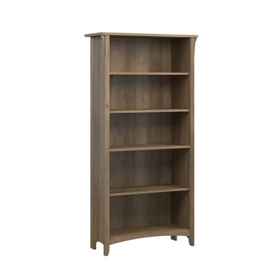 Bush Furniture Salinas 63H 5-Shelf Bookcase, Reclaimed Pine (SAB132RCP-03)