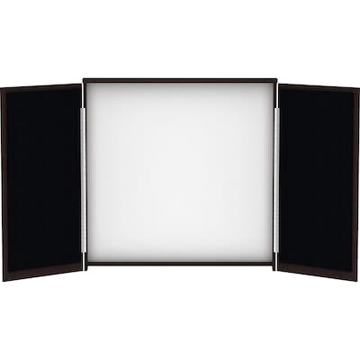 Lorell Laminate Dry-Erase Whiteboard, Presentation Cabinet, 47.3" W x 47.3" H (LLR18275)