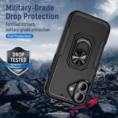 SaharaCase Raider Series Heavy Duty Phone Case for iPhone 17, Shock Absorbing, Black (CP00910)