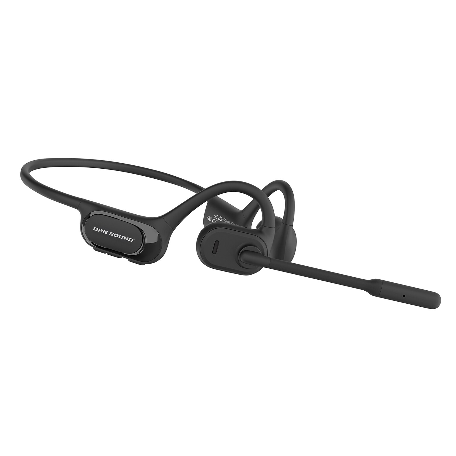OPN Sound Chat Pro Wireless Open-Ear Communication Headset with Microphone, Bluetooth, Black (OS5050BL)