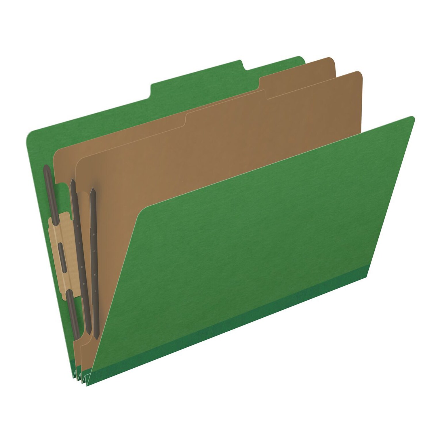 Medical Arts Press Pressboard Classification Folder, 2 Dividers, 2 Expansion, Legal Size, Moss Green, 10/Box