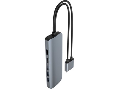 Hyper Products VIPER 10-Port USB-C Hub, Gray (HD392-GRAY)