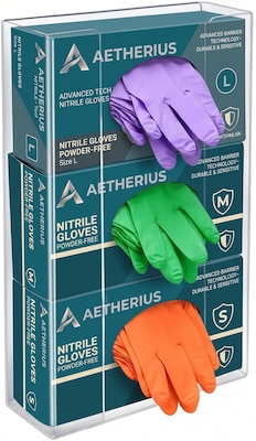 Azar Glove Box Vertical Dispenser, 1 Compartment, Acrylic, Clear (255630-1PK)