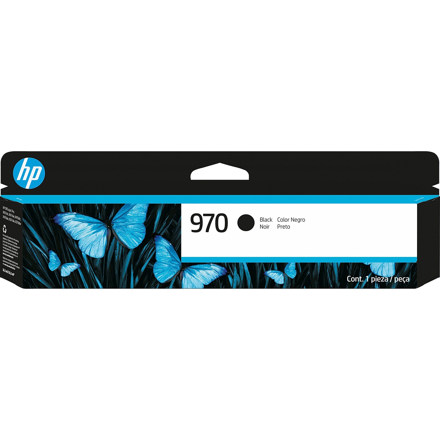 HP 970 Black Standard Yield Ink Cartridge, Prints Up to 3,000 Pages (CN621AM)