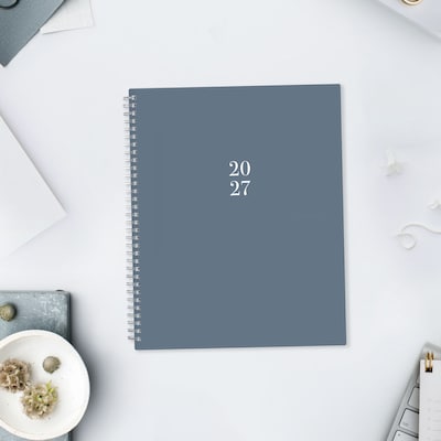 2027 Blue Sky 8.5" x 11" Weekly & Monthly Planner, Steel Blue (164272)