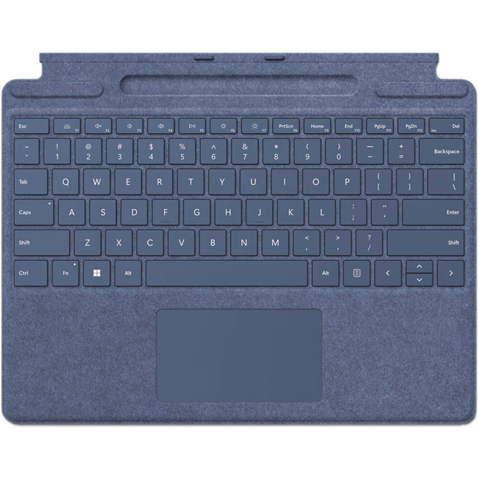 Microsoft Surface Pro Alcantara 13 Keyboard Cover with Pen Storage for Surface Pro 8, 9 & 11th Edition, Sapphire (8XA-00215)