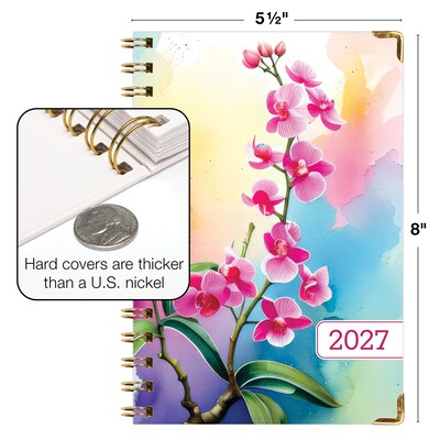 2027 Excello Brands 6" x 8" Weekly & Monthly Standard Planner, Paperboard Cover, Orchid (FSHN-CY27-58-81)