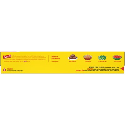 Glad Cling'N Seal Plastic Food Wrap, 200 Sq. Ft., 12/Carton (00020)