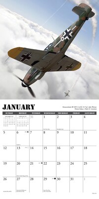 2025 Willow Creek Warbirds of WWII 12" x 12" Monthly Wall Calendar (45282)
