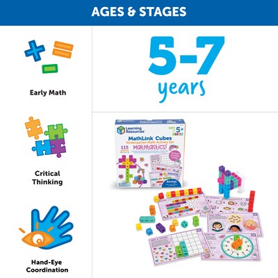 Learning Resources Mathtastics MathLink Cubes Math Activity Set (LER9334)
