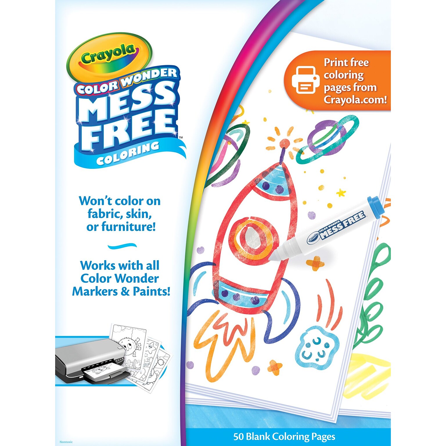 Crayola Color Wonder Blank Coloring Book, 50 Pages (75-2840)
