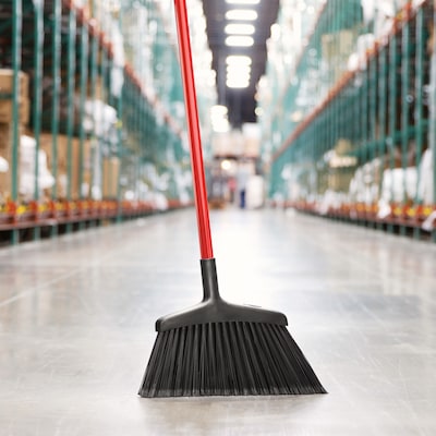 Libman Wide Commercial 15 Angle Broom, Steel Handle, 6/Carton (997)
