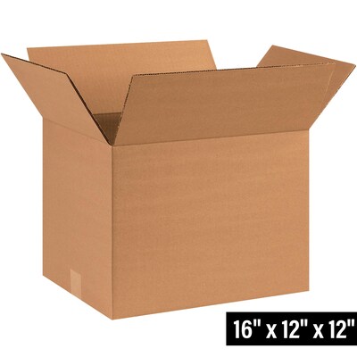 16 x 12 x 12, 32 ECT, Shipping Boxes, 25/Bundle (CW57286)