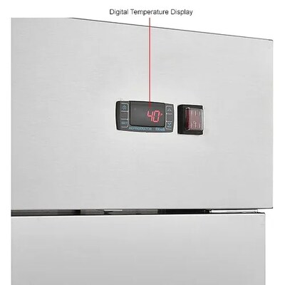 Global Industrial Nexel Reach-In Refrigerator, 2 Solid Doors, 47 Cu. Ft. (243008)