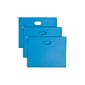 Smead Hanging File Folders, 1/5-Cut Adjustable Tab, Letter Size, 3" Expansion, Sky Blue, 25/Box (64270)