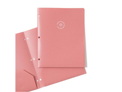 U Brands U-Eco 3-Hole Punched 2-Pocket Folders, Assorted Colors, 12/Pack (6600U01-12)