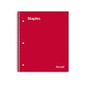 Staples Premium 1-Subject Notebook, 8.5 x 11, Graph Ruled, 100 Sheets, Red  (TR58324)