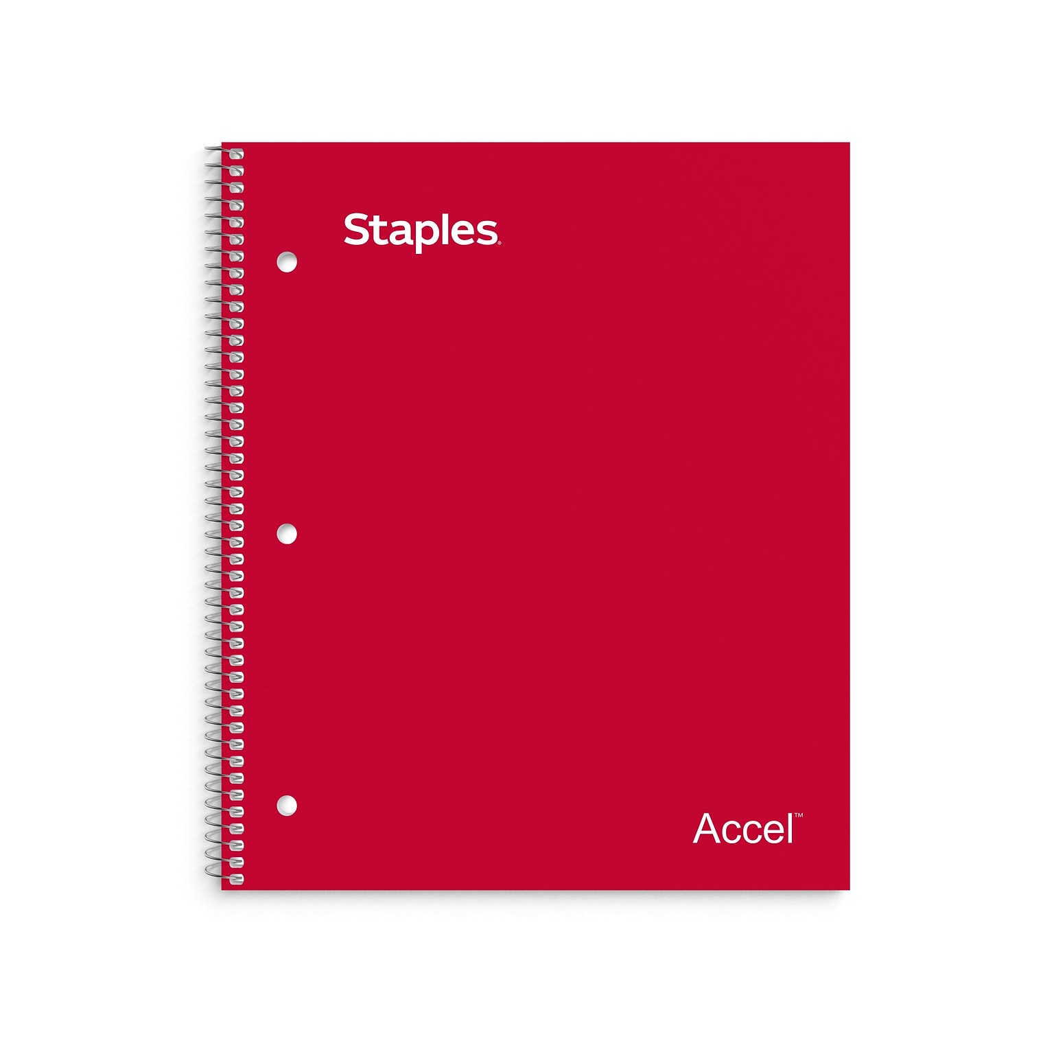 Staples Premium 1-Subject Notebook, 8.5 x 11, Graph Ruled, 100 Sheets, Red  (TR58324)