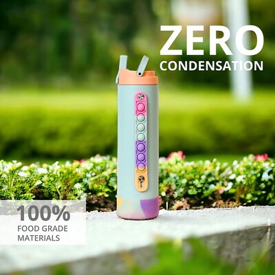 Elemental Iconic Pop Stainless Steel Triple Wall Insulated Water Bottle, 20 oz., Mint Sorbet (EMLEB20MS32P)