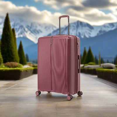 DUKAP Airley 29.92 Hardside Suitcase, 4-Wheeled Spinner, TSA Checkpoint Friendly, Wine (DKAIR00L-WIN)
