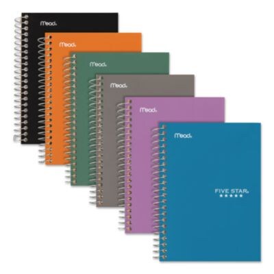Five Star 1-Subject Notebook, 7 x 5.5, College Ruled, 80 Sheets, Assorted Colors (MEA450048)