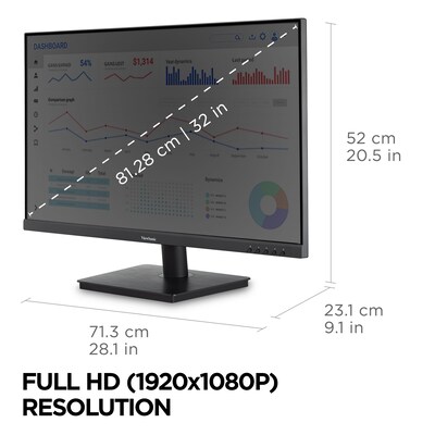 ViewSonic 32" 75Hz LED Monitor, Black (VA3209M)