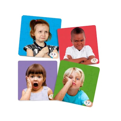 MINILAND 25-Piece Emotions Puzzles, 6/Set (MLE35270)