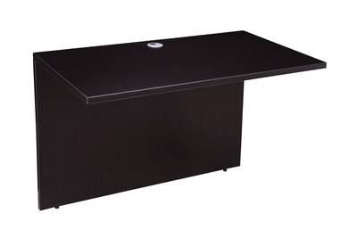 Boss Office Products 66" U-Shaped Desk with File Pedestal and Hutch, Mocha (GROUPA15-MOC)