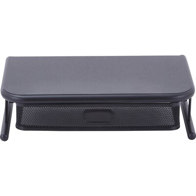 Lorell Mesh Wire Monitor Stand, 11.5"W x 8"D x 2"H, Black (LLR84148)