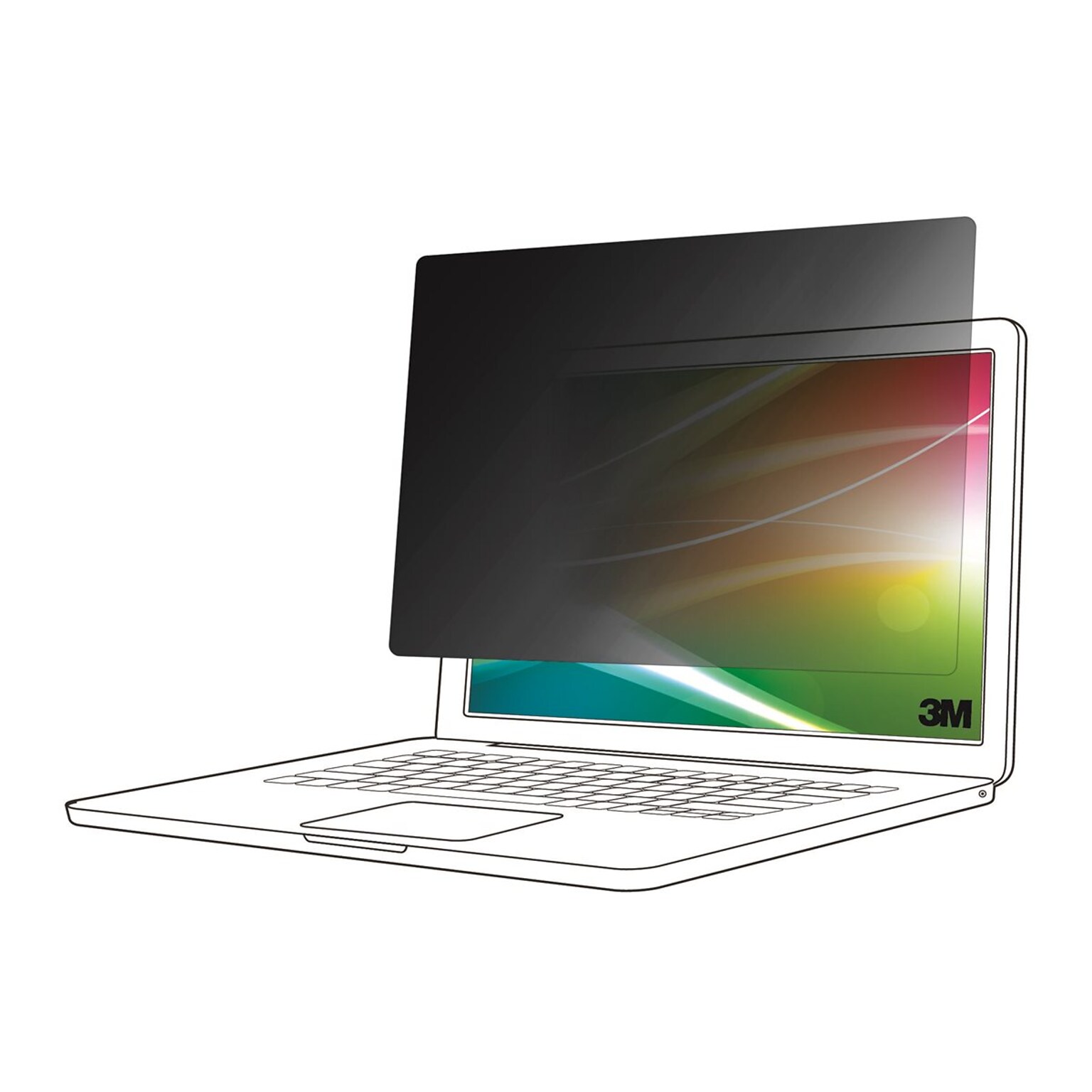 3M Anti-Glare Bright Screen Privacy Filter for 13.3 Widescreen Laptops, 16:9 Aspect Ratio (BP133W9E)