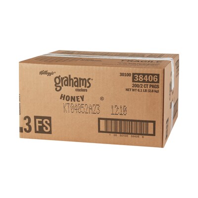 Kellogg's Honey Graham Crackers, 0.49 oz., 200/Carton (802690)
