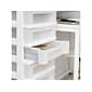 Iris 9-Drawer Storage Cart, White/Translucent White (585004)