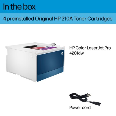 HP Color LaserJet Pro 4201dw Wireless Printer, Fast Speeds, Mobile Print, Advanced Security, Best for Small Teams (4RA86F)