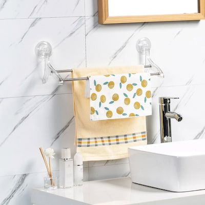 Better Houseware Plastic Suction-Cup Double Towel Bar, Clear (BTH2482)