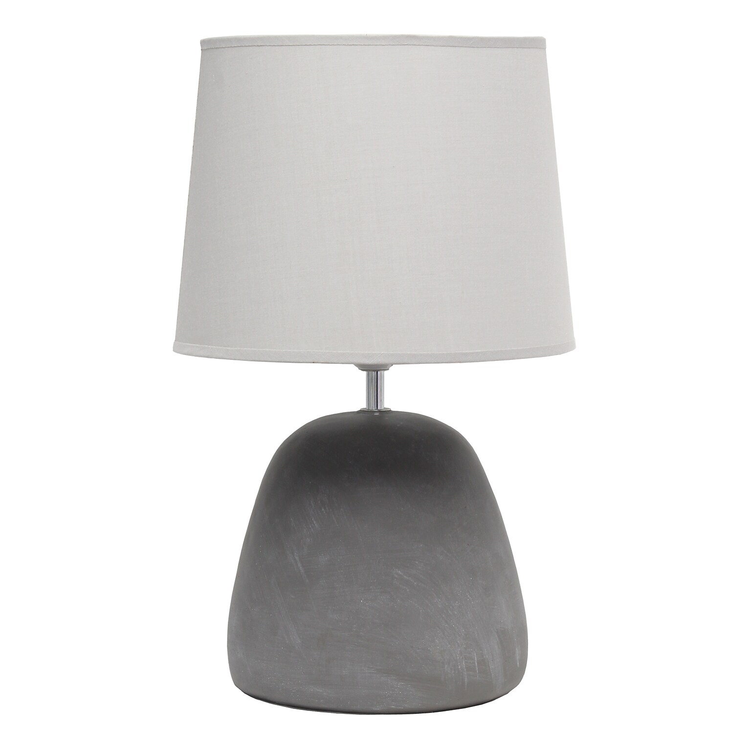Simple Designs Round Concrete Table Lamp, Gray (LT2058-GRY)