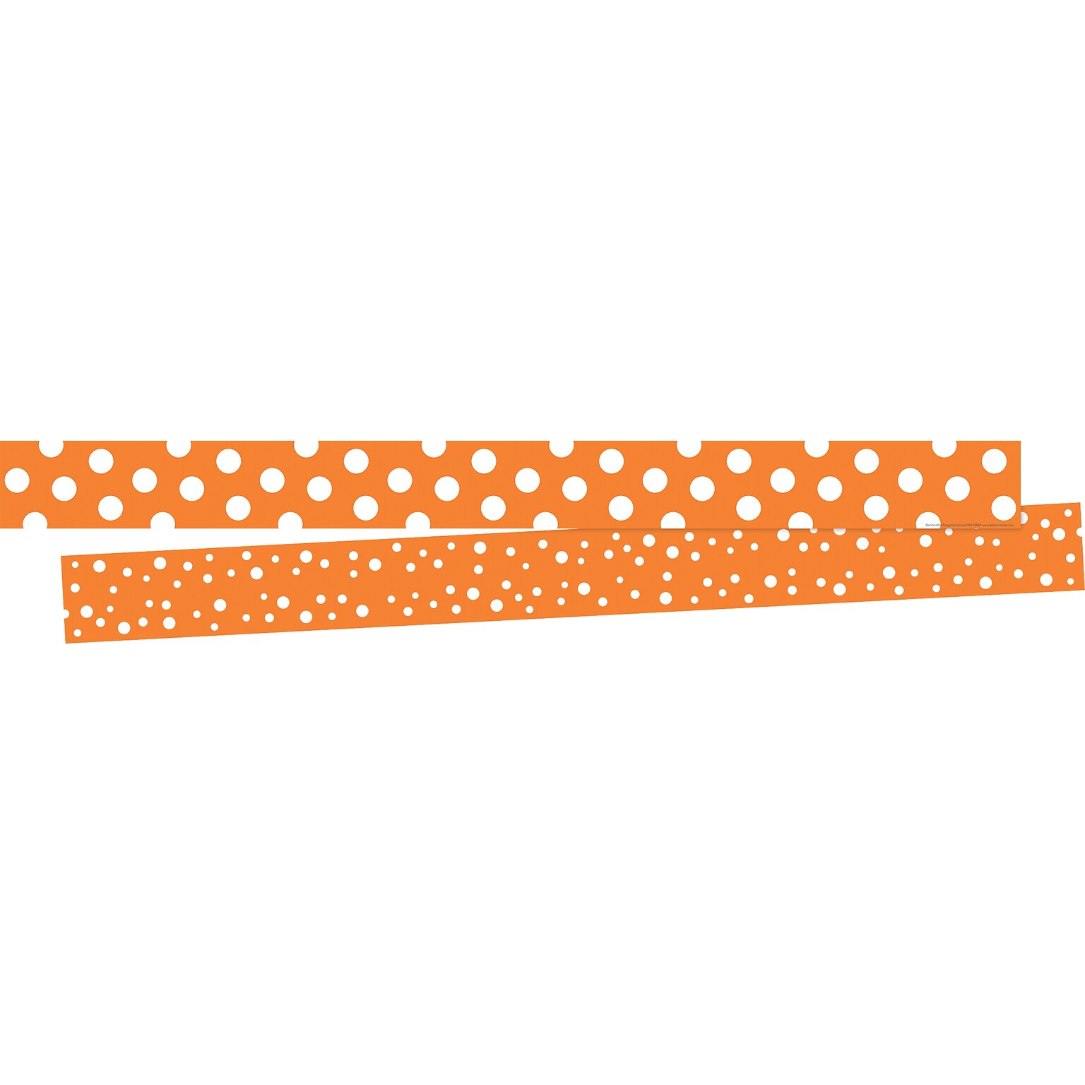 Barker Creek Double-Sided Border, 35 x 3, Dot to Dot Tangerine, 24/Pack (4436)
