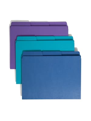 Smead SuperTab® Organizer File Folder, Oversized 1/3-Cut Tab, Letter, Assorted Colors, 3/Pack (11989