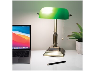 V-Light LED Desk Lamp, 14.75"H, Green Antique Bronze (9VS688029AB)