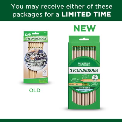 Ticonderoga Wooden Pencil, #2 Soft Lead, Dozen (X96212X)
