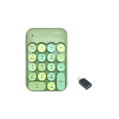 SaharaCase Retro Numeric Keypad Wireless Ergonomic Number Pad, Sage Green (KB47)