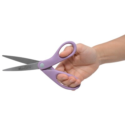 Westcott KleenEarth 8 Stainless Steel Scissors, Pointed Tip, Assorted Colors, 2/Pack (14882)