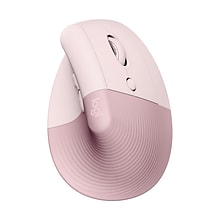 Logitech Lift Vertical Ergonomic Wireless Optical USB Mouse, Rose (910-006472)