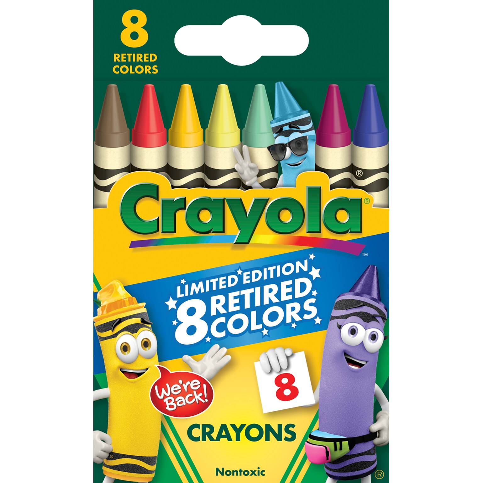 Crayola Limited Edition Retired Color Crayons, Assorted Colors, 8/Pack (52-3019)