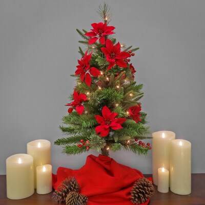 National Tree Company 3 Colonial Fir Slim Tree with Clear Lights (QPECO8-302-30)