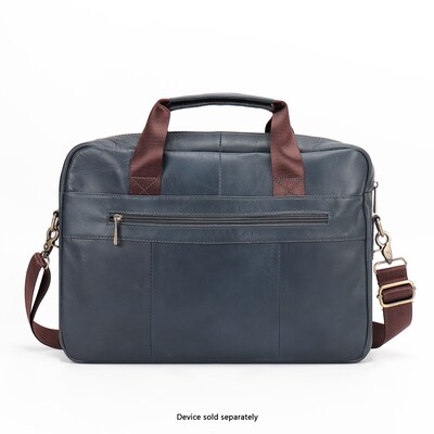 SaharaCase Leather Briefcase, Laptop Compatible, Oxford Blue (LT00084)