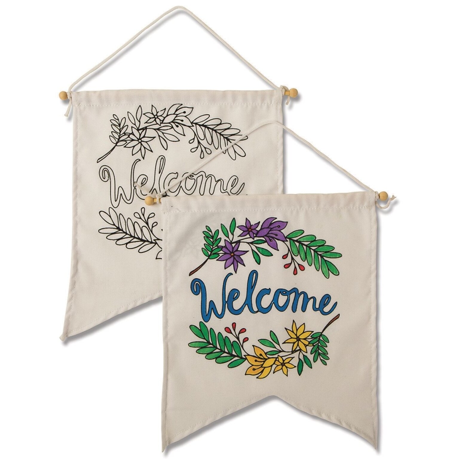 S&S Velvet Art Welcome Banner, 12/Pack (FA3458)
