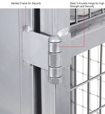 Global Industrial Fold-Up Security Truck, 27"W x 44-1/3"L x 76"H, 2000 Lb. Capacity, Gray (912114)