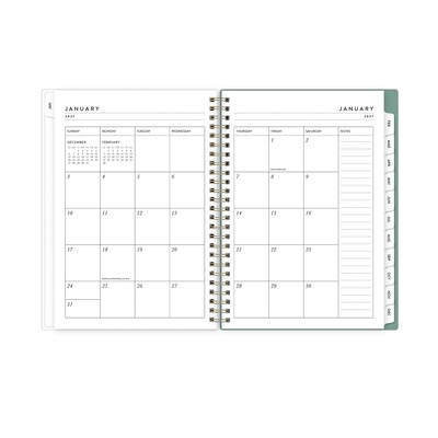 2027 Blue Sky Bespoke Letterpress Lake Flowers 5.875" x 8.625" Calendar Year Weekly & Monthly Standard Planner, Plastic Cover