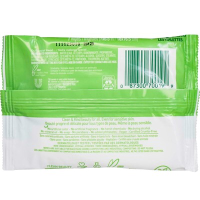 Simple Skin Cleansing Facial Wipes, 7 Wipes/Pack, 6 Packs/Bag, 20 Bags/Carton